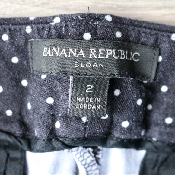 Black & Polka Dot Banana Republic Trousers - Picture 2 of 4